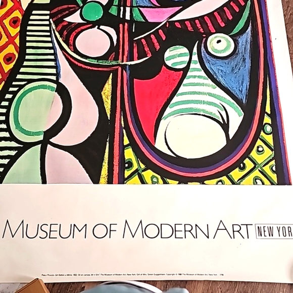 VTG Museum Print GIRL BEFORE A MIRROR by Pablo Picasso Printed in the U.S.A 1988 - Picture 3 of 14